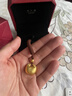 周大福胖福足金珠子配繩大版黃金吊墜男女(工費860)約9.85g EOF1531 曬單實(shí)拍圖