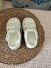 牧童寶寶皮涼鞋夏季鏤空輕便女寶寶學(xué)步鞋軟底甜美公主鞋 牛乳米22 曬單實(shí)拍圖