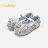 巴拉巴拉童鞋女童公主鞋春秋鞋子兒童蝴蝶結涼鞋洋氣甜美 曬單實(shí)拍圖