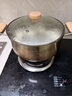 京東京造【316L不銹鋼湯鍋+蒸屜】無(wú)涂層家用雙層多功能兩用湯蒸鍋24cm 曬單實(shí)拍圖