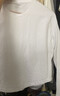 都市麗人【100%棉】t恤女長(cháng)袖正肩純棉上衣顯瘦內搭圓領(lǐng)打底衫女 白色 L 曬單實(shí)拍圖