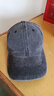 北極絨帽子男新款做舊牛仔棒球帽男女同款春秋大頭圍韓版潮流鴨舌帽 煙灰色 L 加大碼61-65cm 曬單實(shí)拍圖