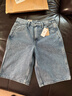 Levi's李維斯工裝新款巴恩風(fēng)男士568休閑寬松直筒牛仔短褲 淺藍色 29 曬單實(shí)拍圖