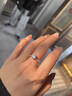 卡梵登Pt950鉑金培育鉆石戒指50分1克拉情侶對戒求婚結婚鉆戒純銀送女友 【A款】純銀鍍白金/D色-VVS1 1克拉 曬單實(shí)拍圖
