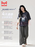 貓人（MiiOW）【A類(lèi)棉】睡衣女夏季純棉10A抑菌薄款圓領(lǐng)套頭休閑寬松家居服L 曬單實(shí)拍圖