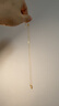 周大生【生日禮物】18K黃金項鏈素鏈肖邦鏈鎖骨鏈送女友約0.9g 曬單實(shí)拍圖