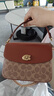 COACH【年終奢品】/蔻馳 女包 Cassie 19經(jīng)典老花女士小號單肩手提斜挎 棕黃色拼焦糖色CV436B4XHG 曬單實(shí)拍圖