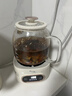 美的（Midea）花漾0膠水全玻璃全自動(dòng)養生壺 辦公室多功能煮茶壺 燒水壺電熱水壺煮茶器1L YS10B101 曬單實(shí)拍圖