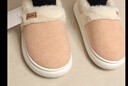 樸西雪糯冬季保暖女士包跟棉鞋產(chǎn)后孕婦防寒月子鞋 蜜桃粉 36-37 曬單實(shí)拍圖