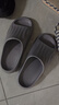 名創(chuàng  )優(yōu)品（MINISO）拖鞋男女家居情侶家用舒適浴室防滑防臭四季拖鞋  煙灰色42-43 曬單實(shí)拍圖