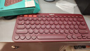 羅技（Logitech）K380多設備藍牙鍵盤(pán)安卓手機無(wú)線(xiàn)鍵盤(pán)多彩平板電腦藍牙無(wú)線(xiàn)鍵盤(pán)女生用辦公鍵盤(pán) K380多設備藍牙鍵盤(pán)(紅色) 曬單實(shí)拍圖
