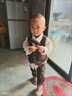 G.duck寶寶春裝套裝0-1-3歲4潮男童時(shí)尚三件套外出兒童裝嬰兒衣服春秋 灰色 馬夾條子三件套灰色 66 14-18斤 曬單實(shí)拍圖