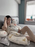 煦凜【日本】孕婦枕護腰側睡枕睡覺(jué)專(zhuān)用托腹枕孕晚期睡覺(jué)側臥神器長(cháng)條 【A類(lèi)純棉雙標準透氣款】動(dòng)物王國  -可拆洗 曬單實(shí)拍圖