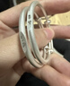 中國黃金（CHINA GOLD）平安喜樂(lè )足銀手鐲寶寶銀鐲子一對嬰兒滿(mǎn)月周歲禮物送新生兒見(jiàn)面禮 寶寶足銀手鐲一對-20g【今/次日達】 曬單實(shí)拍圖