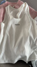 紅袖（hopeshow）高級感吊帶2026春季新款女裝撞色字母印花細坑條無(wú)袖U領(lǐng)背心上衣 本白001 M 曬單實(shí)拍圖