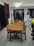 利索（LISUO）全實(shí)木餐廳餐桌客廳長(cháng)條書(shū)桌現代小戶(hù)型家用吃飯桌椅組合220云椅 曬單實(shí)拍圖