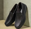 紅蜻蜓真皮皮鞋一腳蹬休閑套腳商務(wù)皮鞋男軟底男士爸爸鞋WTA30612黑色39 曬單實(shí)拍圖