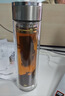 蘇泊爾（SUPOR）玻璃杯純鈦抗菌泡茶杯一鍵開(kāi)蓋商務(wù)雙層茶水分離杯男士車(chē)載水杯 曬單實(shí)拍圖