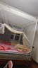 高睿床圍欄二合一防摔蚊帳全罩式家用臥室嬰兒防止掉床免安裝蒙古包新 【奶油米+風(fēng)扇桿+防塵頂】A類(lèi)抗菌全底帳紗 寬180*長(cháng)200*高170【加粗約15mm+專(zhuān)利防摔底座】 曬單實(shí)拍圖
