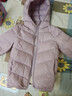 笛莎（DEESHA）童裝女童輕薄羽絨服2025秋冬新款女寶寶短款三防輕盈保暖外套 霧紫 140 【充絨量：55.9g】 曬單實(shí)拍圖