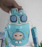 格非爾蛋仔派對兒童保溫杯男孩上學(xué)專(zhuān)用小學(xué)生幼兒園女寶寶雙飲吸管水杯 蛋小藍【一蓋雙飲 帶背帶】620ml 曬單實(shí)拍圖