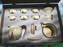 臻廚聚功夫茶具整套陶瓷汝窯套裝提梁茶壺泡茶器節日送禮喬遷禮物伴手禮 江海與崖十頭【禮盒裝】 曬單實(shí)拍圖