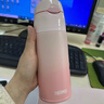 膳魔師（THERMOS）保溫杯400ml男女士漸變色吸管杯保冷水杯子TCMI-400S PKW 曬單實(shí)拍圖