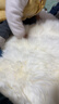AusGolden澳洲進(jìn)口整張純羊皮墊維斯比羊毛皮沙發(fā)坐墊飄窗墊汽車(chē)靠墊升級款 白色（2.0當斯羊皮） 110*70cm（整張羊皮） 曬單實(shí)拍圖