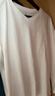 布先生明星同款長(cháng)袖T恤男士小白T內搭 長(cháng)袖標準T-V領(lǐng)-皓月白 L(175) 曬單實(shí)拍圖