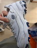 斯凱奇（Skechers）女鞋春季小白熊休閑鞋子厚底增高百搭運動(dòng)軟底老爹鞋99999863 白色/海軍藍色/WNV 36 曬單實(shí)拍圖