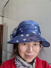 九州絲羽氣質(zhì)優(yōu)雅歐根紗帽子女春夏季涼帽漁夫帽百搭媽媽禮帽防曬帽太陽(yáng)帽 藏青色 均碼 曬單實(shí)拍圖