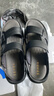 森達夏季牛皮商場(chǎng)同款沙灘平底休閑男涼鞋1ST07BL5 黑色 39 曬單實(shí)拍圖