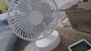 小米白桌面小風(fēng)扇靜音空氣循環(huán)USB可充電臺式家用辦公室學(xué)生宿舍床頭大風(fēng)力便攜制冷電風(fēng)扇大扇面 白色-四檔風(fēng)力調節+插電款 曬單實(shí)拍圖