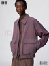 優(yōu)衣庫合作款/男裝女裝休閑短茄克/外套夾克483835 74 紫羅蘭色 L 曬單實(shí)拍圖