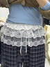 COSMICKISS蕾絲屁簾女遮胯褲百搭洋氣半身裙女裝秋冬屁簾下擺內搭疊穿 白色蕾絲邊款-均碼 曬單實(shí)拍圖