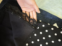 Olrain【5折】新款女裝春季黑色法式波點(diǎn)蕾絲花邊半身裙顯瘦裙子 黑色 S 155/64A/S 曬單實(shí)拍圖