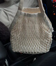 MUJI棉制肩帶網(wǎng)兜斜挎杯袋織包12.5*長(cháng)24cm(不含把手) 曬單實(shí)拍圖