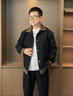 軒森圖春秋季男士輕熟風(fēng)夾克外套男款寬松大碼拼接撞色上衣胖子顯瘦搭配 jk505黑色夾克 XL (175) 建議140-160斤 曬單實(shí)拍圖