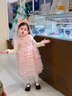 G.duck小黃鴨公主裙女童連衣裙春秋裝兒童裙子洋氣寶寶背心裙生日蓬蓬裙 粉色裙子+打底衫送頭飾 90 曬單實(shí)拍圖