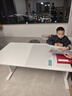 黑白調A2學(xué)習桌書(shū)桌兒童桌椅實(shí)木升降桌子寫(xiě)字桌電腦桌進(jìn)口橡膠木1m 曬單實(shí)拍圖