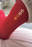 棉竹屋紅色襪子女本命年騏驥紅秋冬季純棉中筒襪2026馬年結婚5雙禮盒 曬單實(shí)拍圖