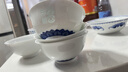 富玉景德鎮玲瓏高溫瓷吃飯碗家用面碗中式釉下彩純白餐具送禮 福字5寸飯碗-三只裝 曬單實(shí)拍圖