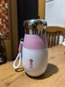 壹滴滴316不銹鋼保溫杯女生高顏值可愛(ài)水杯便攜辦公室茶水分離泡茶杯子 桃夭粉450ml 曬單實(shí)拍圖