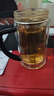 希諾雙層玻璃杯帶把手高檔泡茶杯子男家用辦公透明水杯XN-9321 435mL 曬單實(shí)拍圖