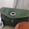 裘真信封包女鏈條斜挎單肩包休閑復古小包植鞣頭層牛皮包包 綠色-小號 曬單實(shí)拍圖