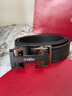 金利來(lái)（Goldlion）皮帶男真皮自動(dòng)扣男士商務(wù)時(shí)尚H扣褲帶送情人節禮物頭層牛皮腰帶 黑色【官方授權-假一罰十】 115cm 曬單實(shí)拍圖