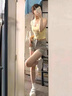 妃衣度（FYDOUL）仔短褲女夏季薄款歐美高腰彈力顯瘦寬松辣妹美式vibe風(fēng)超短熱褲 石磨黃 S 曬單實(shí)拍圖