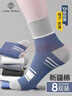 棉十三襪子男新疆棉10A防臭抗菌中筒襪春秋季男襪透氣運動(dòng)風(fēng)潮長(cháng)筒8雙 曬單實(shí)拍圖