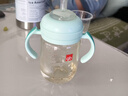 好孩子（gb）吸管奶瓶 大寶寶一歲以上3-6歲PPSU耐摔寬口徑大容量帶手柄直飲杯 【重力球吸嘴款】孔雀藍 12月+ PPSU 240ml（小奶量適用） 曬單實(shí)拍圖