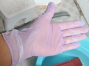 京迭食品級加厚12寸粉色丁腈手套 耐用廚房洗碗家務(wù)清潔防護手套廠(chǎng)家 烏梅紫30支 曬單實(shí)拍圖